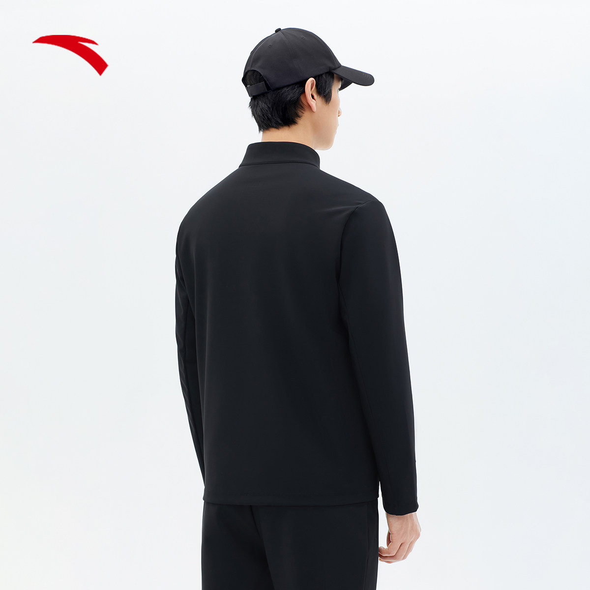 ANTA 니트 스포츠 재킷 남성 겨울 신작 긴팔 스탠드 칼라 러닝 니트 탑 재킷 152417743S