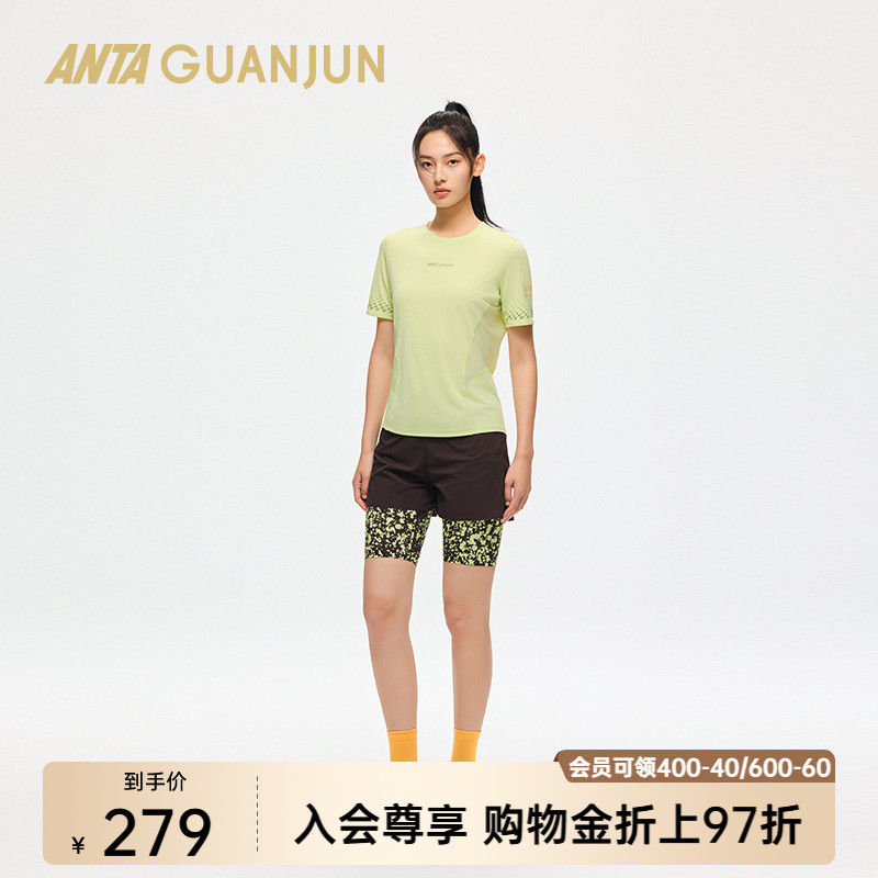 安踏冠军女短袖针织衫