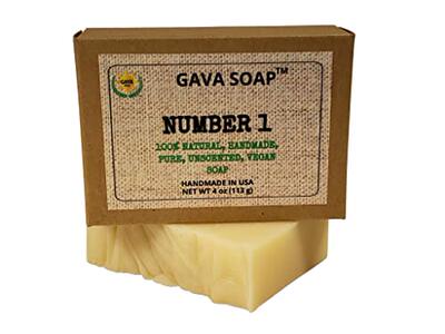 GAVA SOAP  All Natural  Handmade  Unscented  Vegan Soap. Num