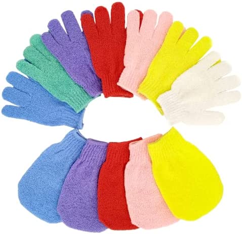 Exfoliating Glove 12 Pcs Exfoliating Gloves for Body Exfoli