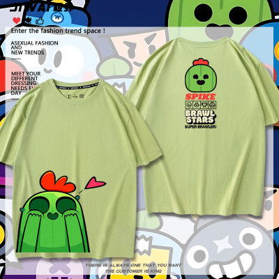 荒野乱斗BrawlStars宙斯红拇指动漫周边短袖T恤男女上衣纯棉衣服