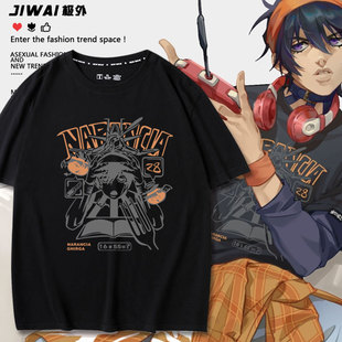 JOJO纳兰迦小飞机黄金之风同人二次元联名周边短袖T恤男女上衣服