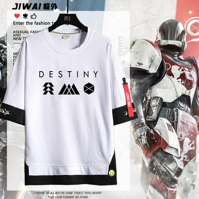 命运2 destiny游戏PC周边休闲动漫男女青少年短袖夏季宽松上衣潮