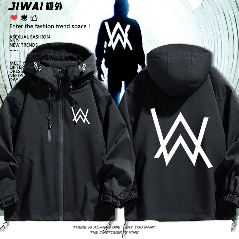 艾伦沃克嘉豪同款DJ潮faded周边同款冲锋衣外套男女秋冬衣服上衣