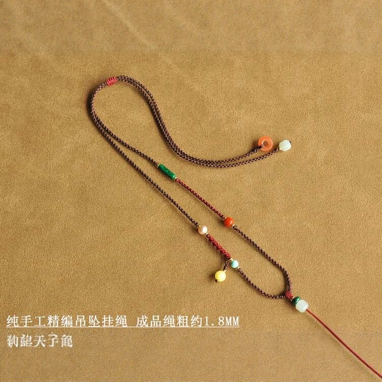 sz028原创个性纯手工编织纤细款文艺民族风吊坠挂绳高档百搭绳子