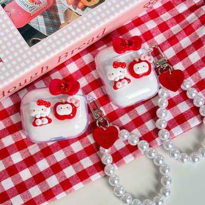 蝴蝶结凯蒂猫倍思耳机橡胶保护套