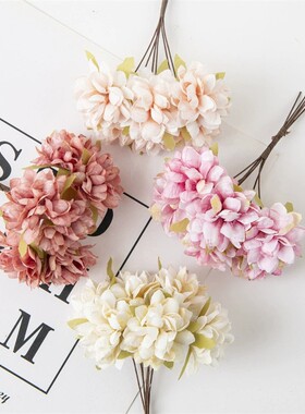仿真绣球花花束小把花束 DIY手工迷你绣球花花环材料装饰配件热款