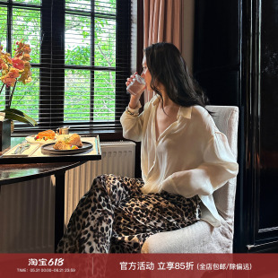 0122stepll 流光曳影 杏色扭结衬衫女夏新宽松显瘦高级感长袖上衣