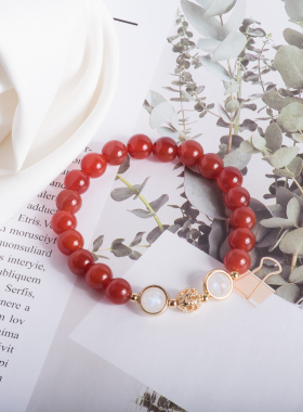 红颜女生爱情精致甜美风蓝月光石