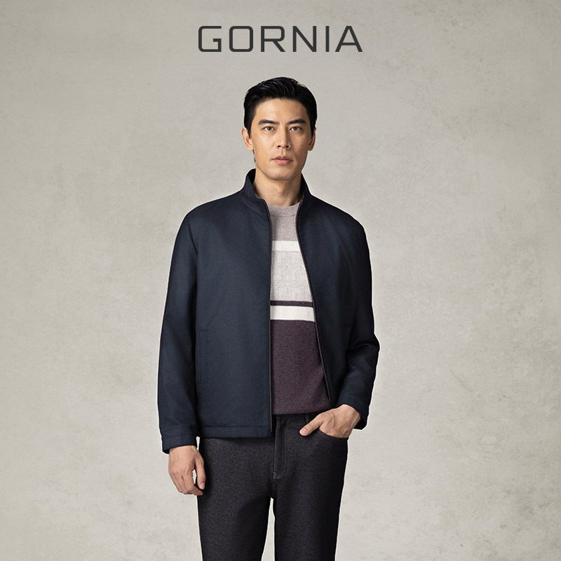 【首席羊绒夹克】GORNIA/格罗尼雅男夹克商务休闲双面外套