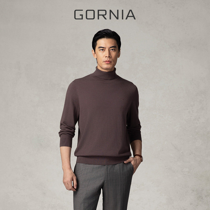 泡芙羊绒衫 GORNIA/格罗尼雅男士长袖针织高品质羊绒羊毛柔软毛衣