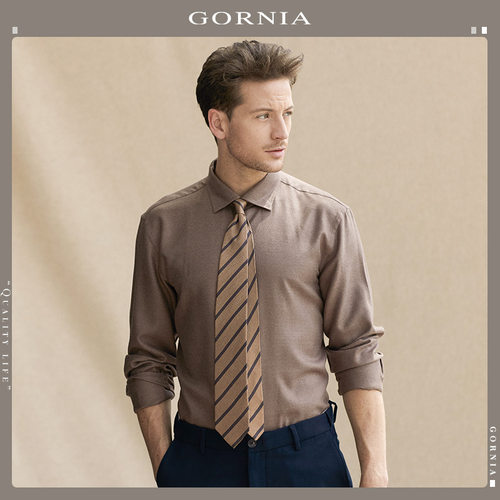 GORNIA格罗尼雅桑蚕丝男士衬衫