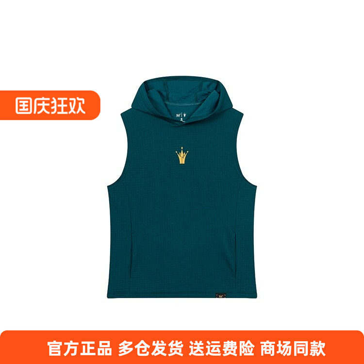 361度正品男士无袖T恤连帽新品2025秋夏休闲运动衫简约篮球背心男