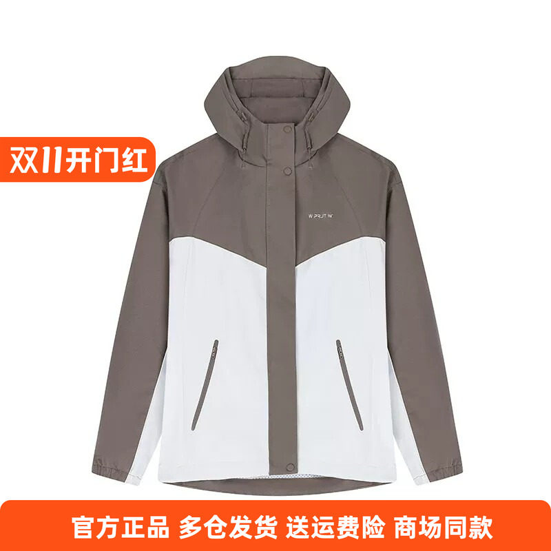 361度正品女士绒里综训风衣连帽新品2026春秋休闲外套防风运动服