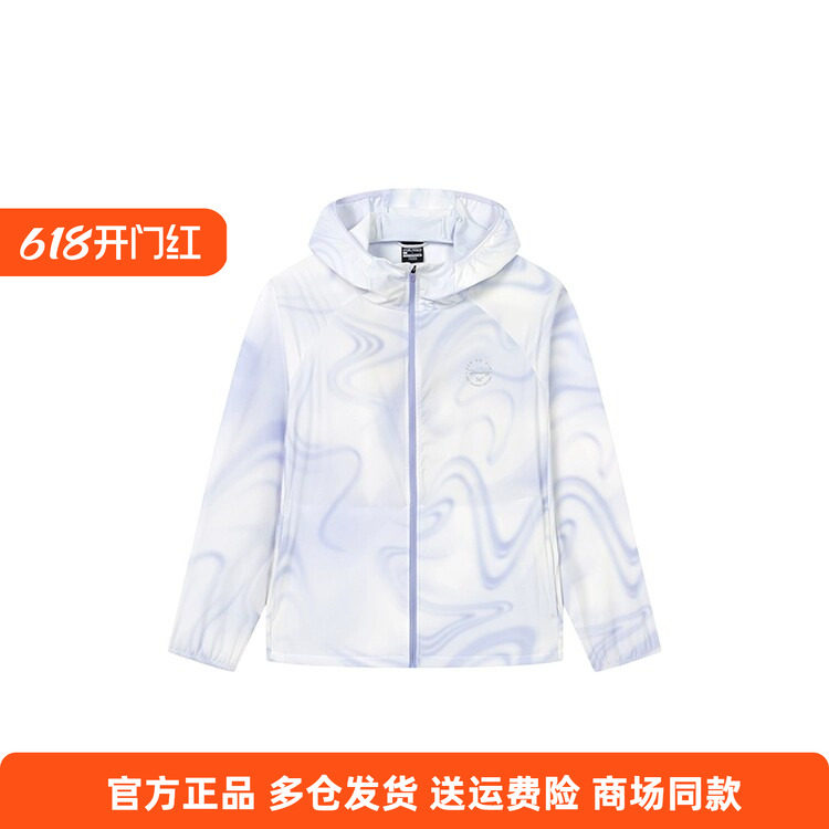 361度正品运动风衣2026夏季新品外套女式连帽短款防风冲锋上衣女