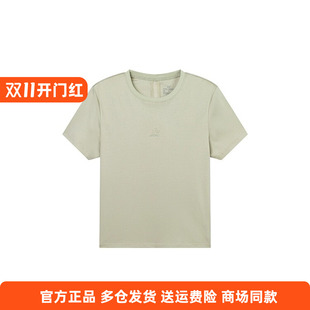 361度女款短袖2025夏季新款休闲透气常规运动圆领短T恤女子