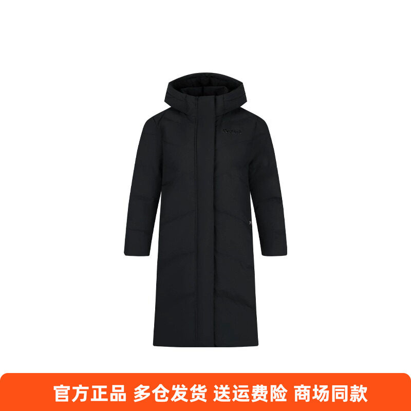 361度正品羽绒服2024冬季新款厚款女款长羽绒服常规舒适运动外套