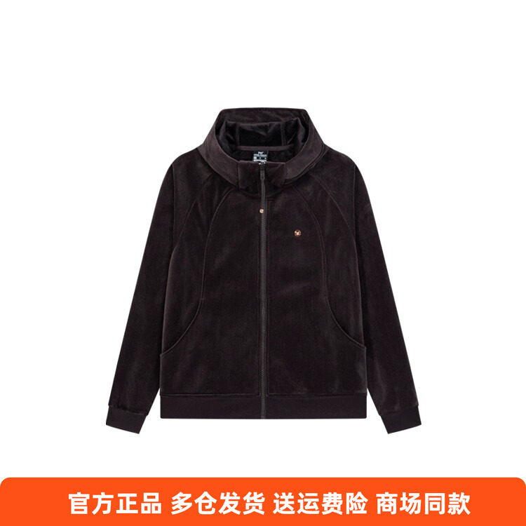 361度正品运动外套女装2025秋冬新品连帽加厚开襟卫衣长袖上衣女