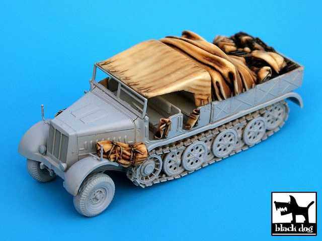 172树脂补品原膜翻模二战德军sd.kfz.9 famo8吨半履带随车包裹