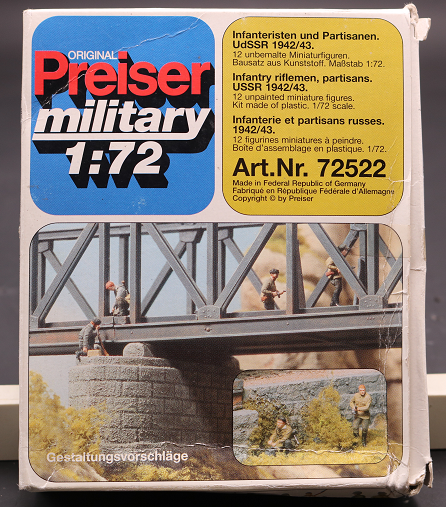 翻模 1/ 72树脂兵人preiser12人组，型号：72522现货