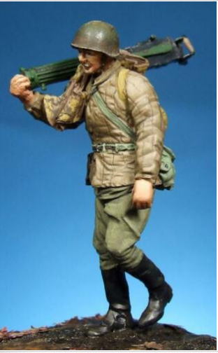 【现货】1/35树脂白模二战兵人 苏联机枪手博迪35046
