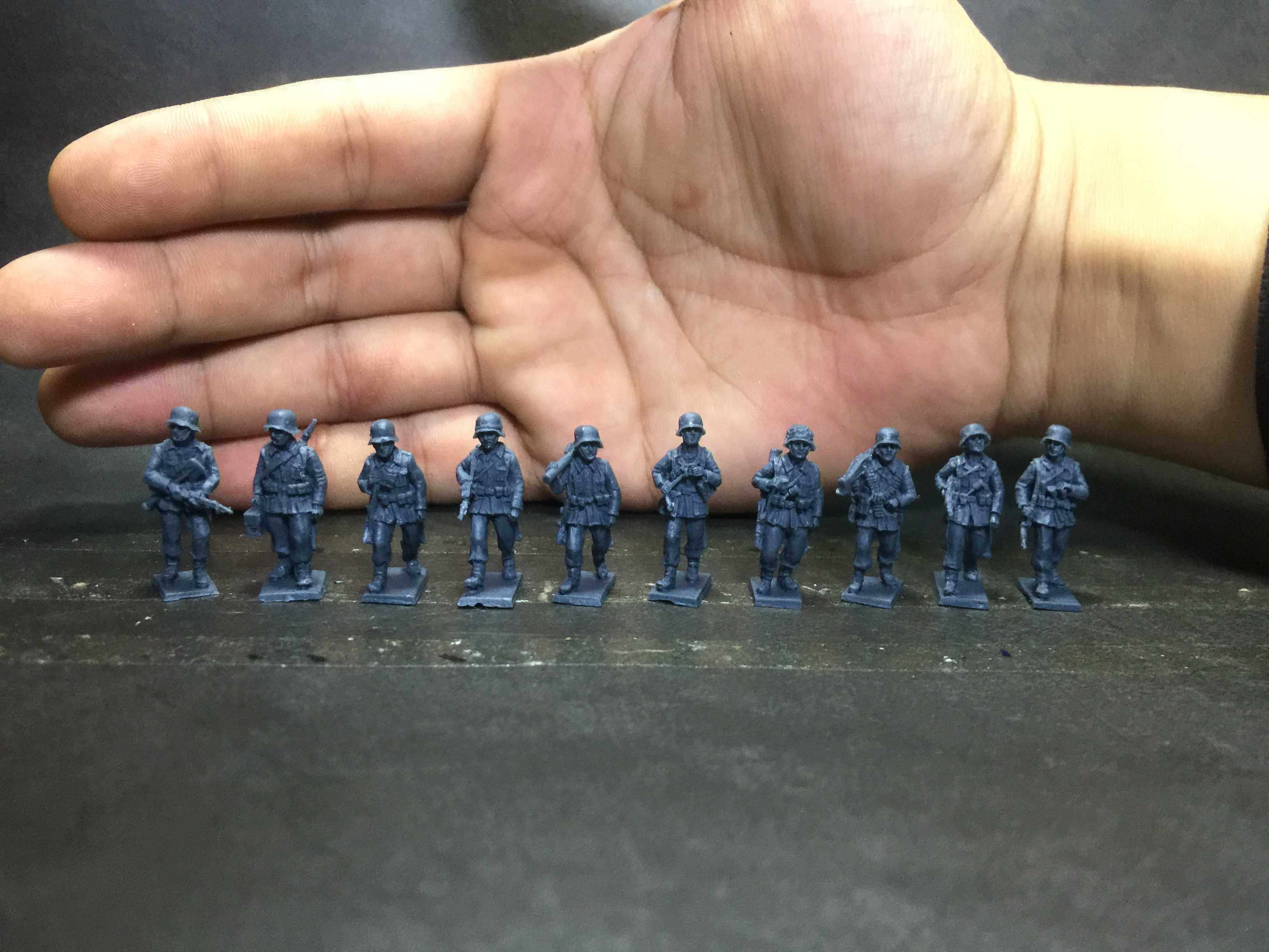 【现货】1/72树脂材质素体兵人二战德军行军a组10人组