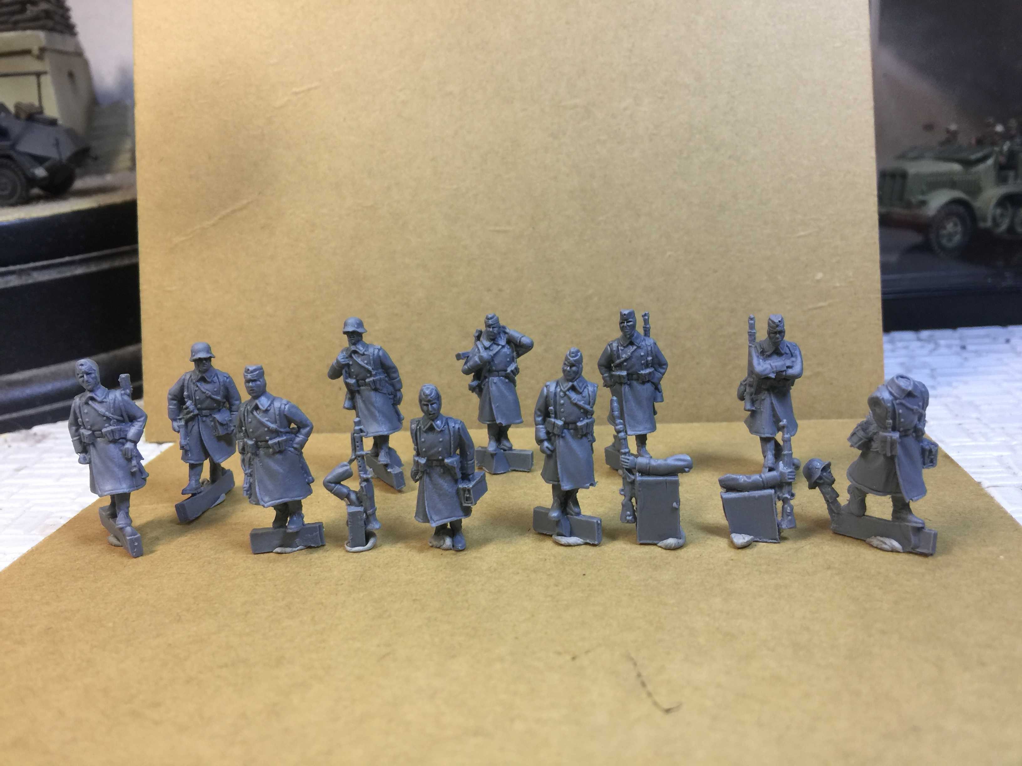 1/72素体兵人二战德军冬装行坦克/战车/武器模型