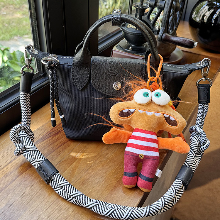 头脑特工队忧忧乐乐大头表情钥匙链毛绒公仔挂件可爱包包挂饰礼物