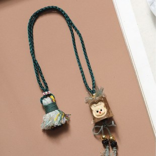 原创设计树墩墩可爱娃娃脸挂件手工diy包包挂饰手作小挂件