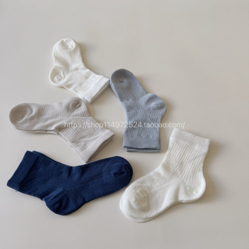 儿童袜子夏薄款网眼透气短袜男女童纯棉无骨袜子学生小白袜宝宝袜