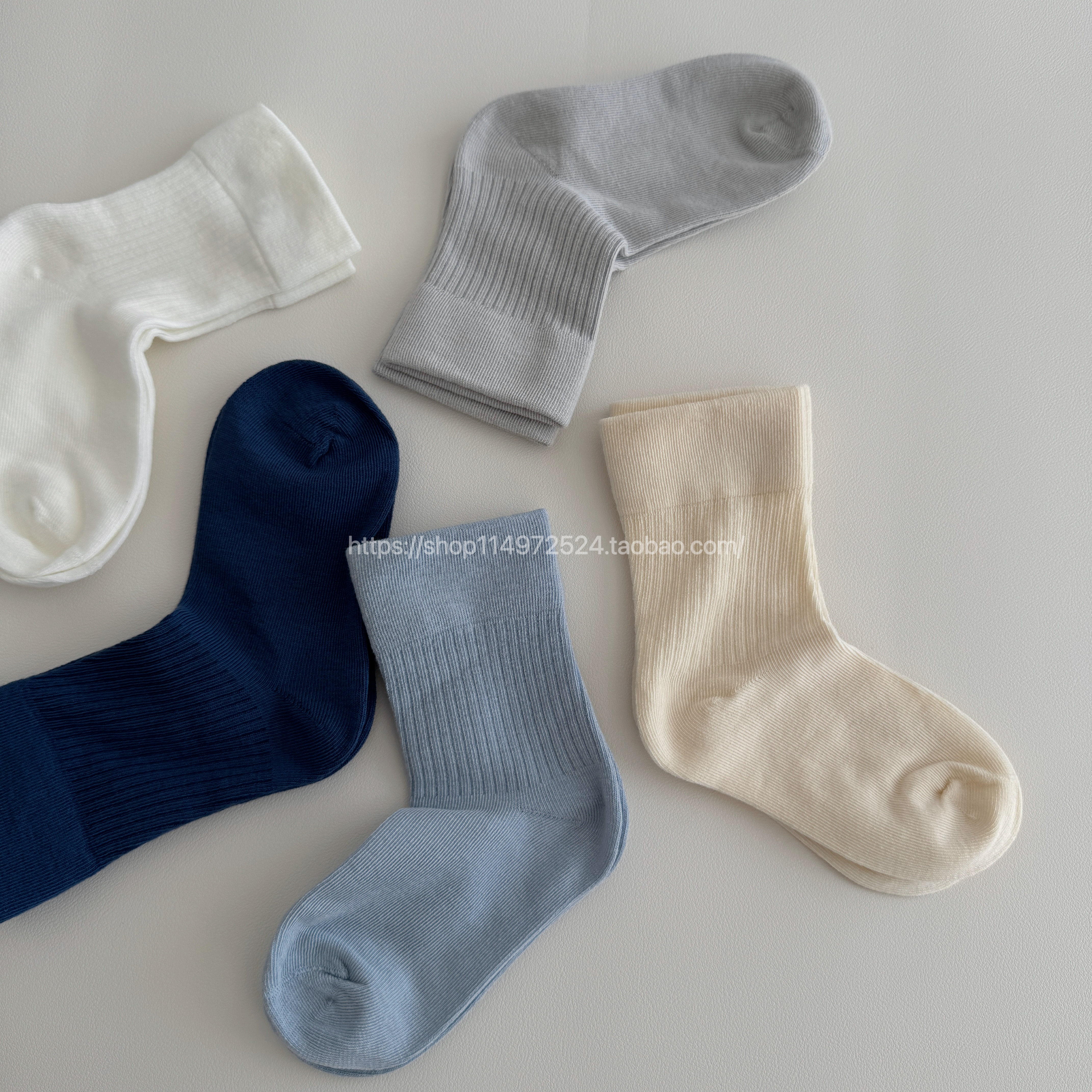 秋季新品男童松口袜宝宝纯色无骨缝短袜男孩袜子女童白色婴儿袜子