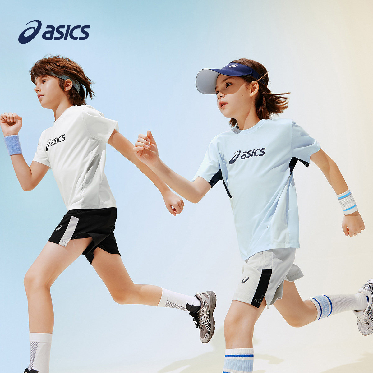 ASICS/亚瑟士儿童26年夏季新款弹力运动圆领T恤吸湿速干舒适百搭