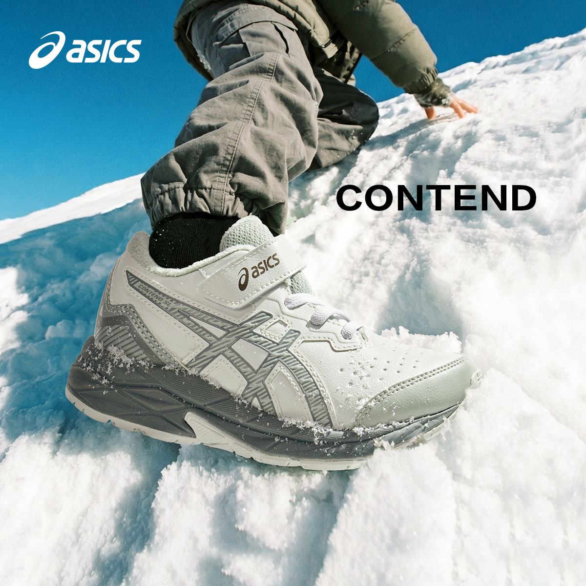 ASICS/亚瑟士童鞋秋冬季缓震跑步鞋舒适运动鞋加绒棉鞋CONTEND SL
