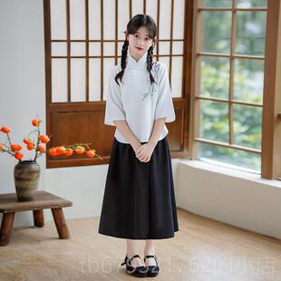 高档儿童民风学生装五四青年装幼园儿爱国红国歌合唱朗诵动会运表