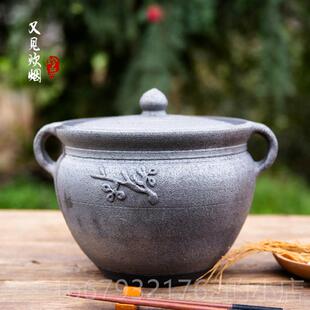 高档川荥经粗砂锅煲炖汤锅家用燃气大沙罐气土灶专用煤老式沙锅四