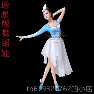 高档舞剧真表露玉飞舞蹈演服装芭蕾服装女子集体舞新舞裙表演纱服