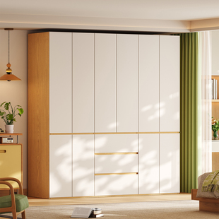 橡木100%全实木衣柜家用卧室新款2025爆款大衣橱小户型定制柜子