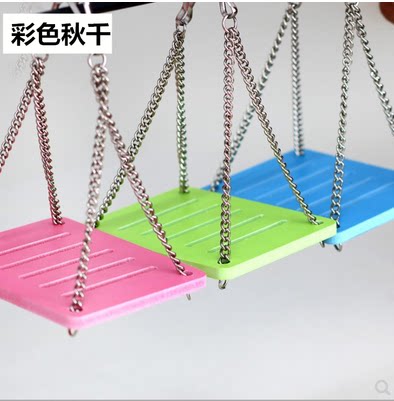 仓鼠玩具 仓鼠金丝熊原木秋千跳板摇板diy仓鼠摇板 很好玩的哦