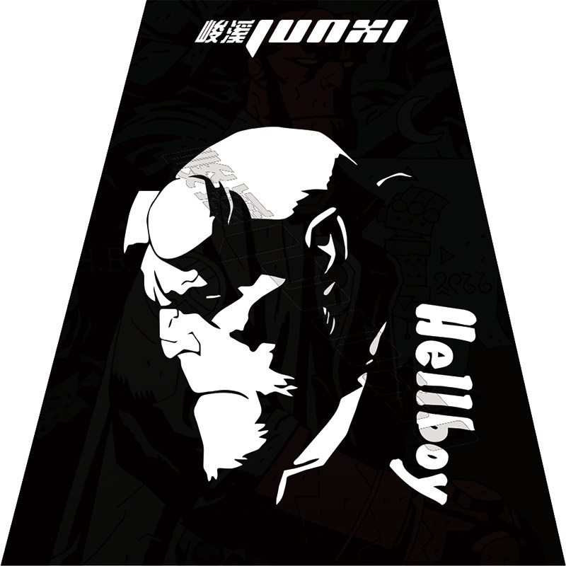 漫威地狱男爵hellboy超自然调查防御署标志贴纸油箱盖汽车反光贴