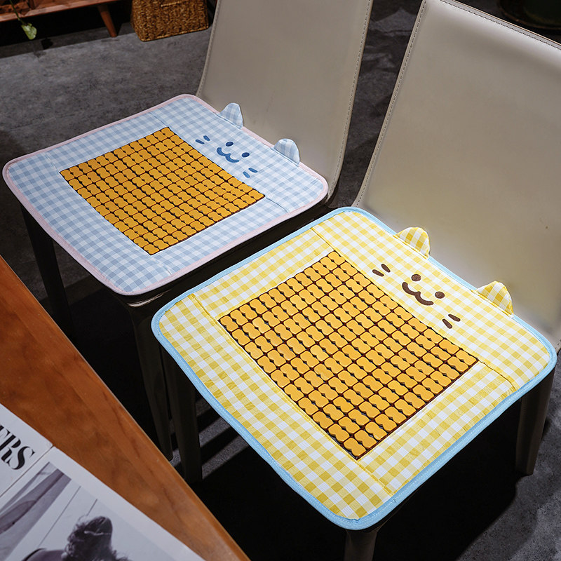 凉席坐垫椅子垫透气办公室久坐屁垫夏季汽车凉垫麻将竹垫夏天座垫