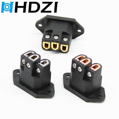 紫铜镀金免焊接式ac电源尾座