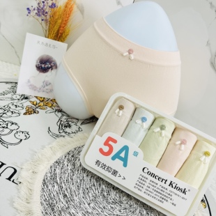 饭盒内裤黛美芮少女透气中腰无痕女士三角裤5A级抗菌透气纯棉内裤