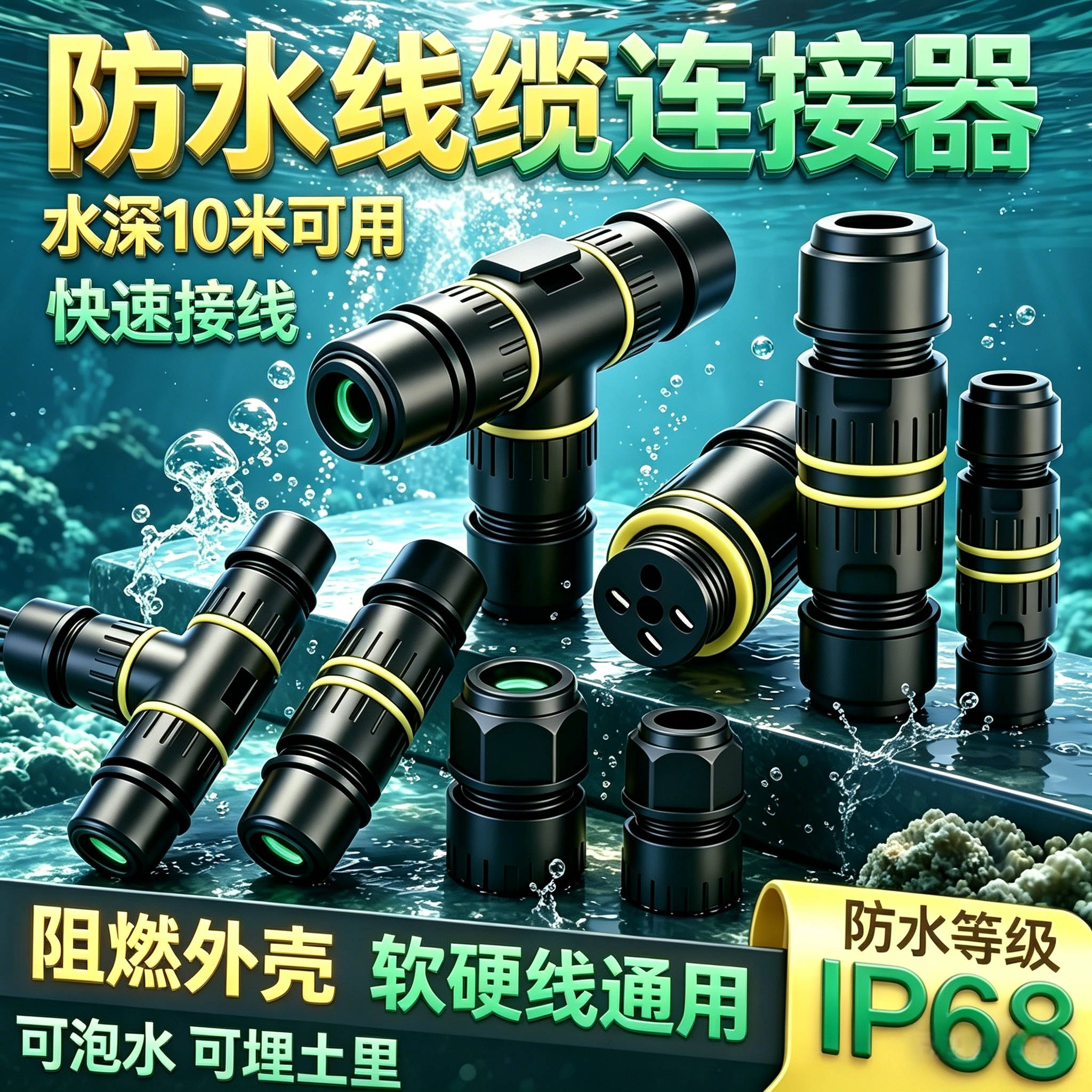 地埋防水电缆分线三通接线端子