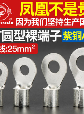 凤凰OT25-6/8/10/12/14/16/18/20/22/24/30铜接线端子铜接头国标