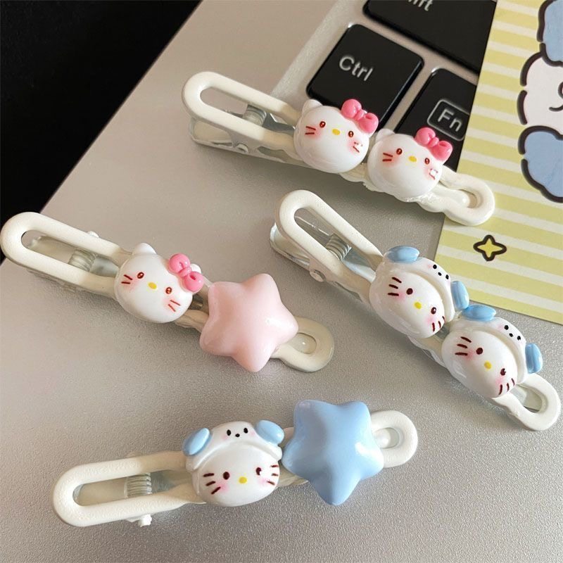 可爱kitty发夹刘海侧边夹星星发饰头饰碎发夹鸭嘴夹少女心粉色,饰品/流行首饰/时尚饰品新,发饰,淘宝优惠券,粉丝福利购,淘宝优惠卷