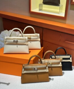 纯手缝经典二代凯莉包KL19二代进口EP手掌纹mk2金棕奶昔白大象灰