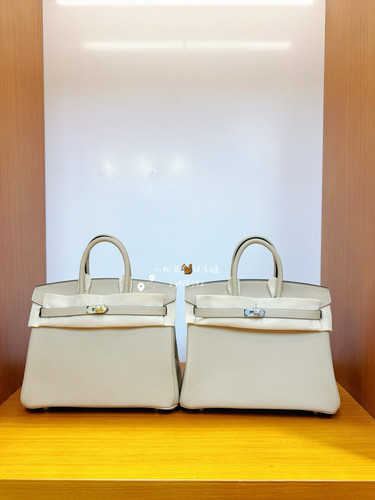 现货秒发 蜡线手缝BK25铂金包金扣 风衣灰togo进口原厂皮手提女包