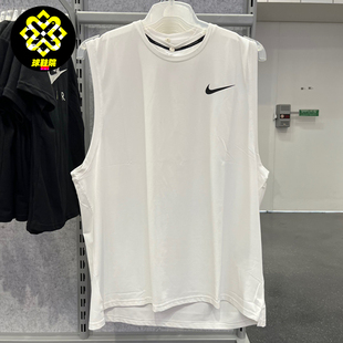Nike/耐克男子圆领夏季休闲健身训练透气无袖背心CZ1185-100-010