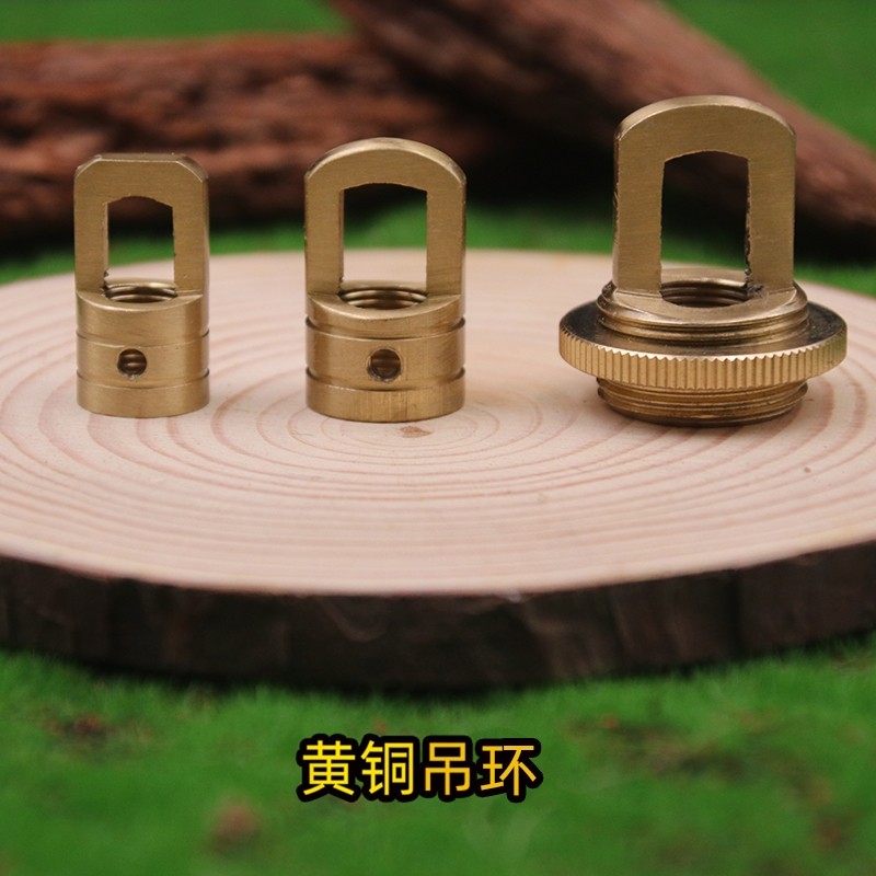 纯铜黄铜本色水桶吊环水晶灯吊钟图片