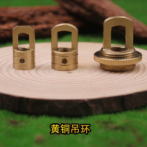 纯铜黄铜本色水桶吊环水晶灯吊钟